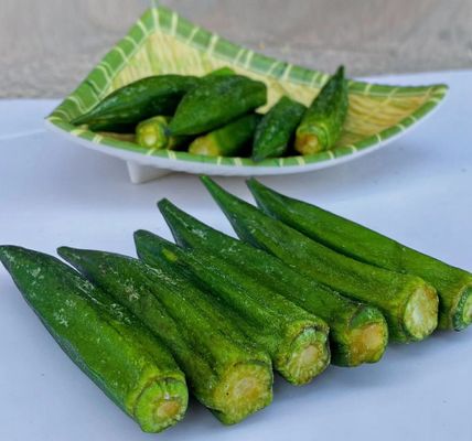 kopen De verse en Natuurlijke Lage Temperatuur Vacuümfried okra van Peulvruchten Organische Snacks online manufacture